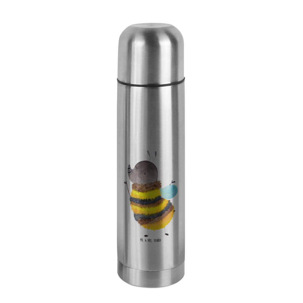 Thermos Flask bumblebee fluffy Thermoskanne, Tiermotive, Gute Laune, lustige Sprüche, Tiere, Biene, Flauschig, Natur, Hummel, Blume