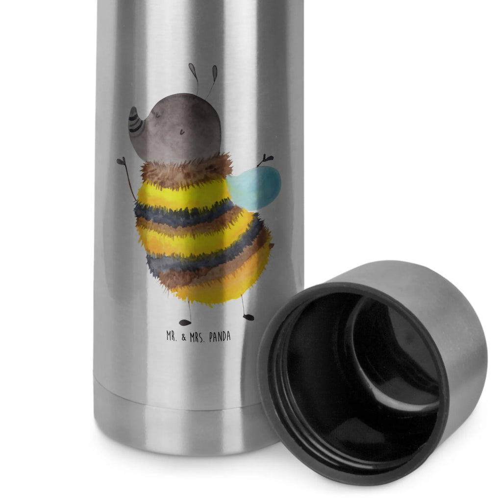 Thermos Flask bumblebee fluffy Thermoskanne, Tiermotive, Gute Laune, lustige Sprüche, Tiere, Biene, Flauschig, Natur, Hummel, Blume