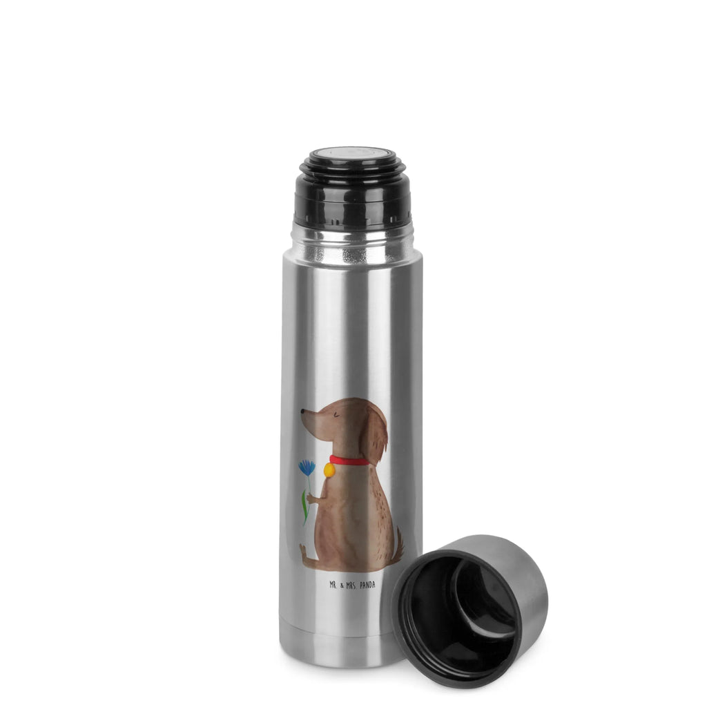 Thermos Flask Dog flower Thermoskanne, Hund, Hundemotiv, Haustier, Hunderasse, Tierliebhaber, Hundebesitzer, Sprüche, Hunde, Hundeliebe, Frauchen