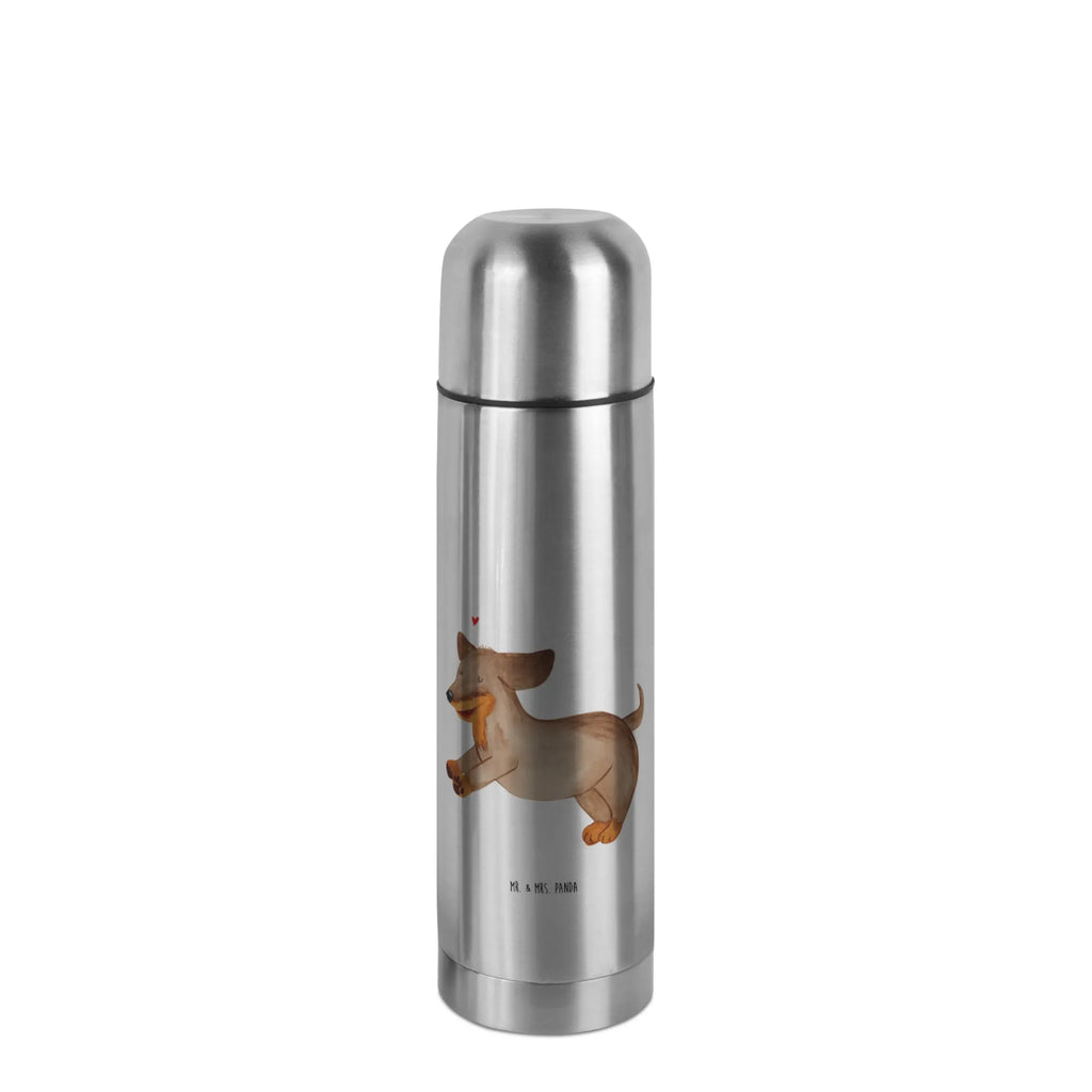 Thermos Flask Dog dachshund Thermoskanne, Hund, Hundemotiv, Haustier, Hunderasse, Tierliebhaber, Hundebesitzer, Sprüche, Dachshund, Dackel, happy dog, Hunde