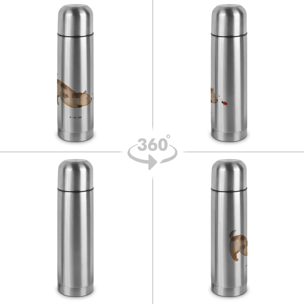 Thermoskanne Hund Marienkäfer Thermoskanne, Hund, Hundemotiv, Haustier, Hunderasse, Tierliebhaber, Hundebesitzer, Sprüche, Hundespruch, Mischlinghund, Marienkäfer, Mischling, Hunde