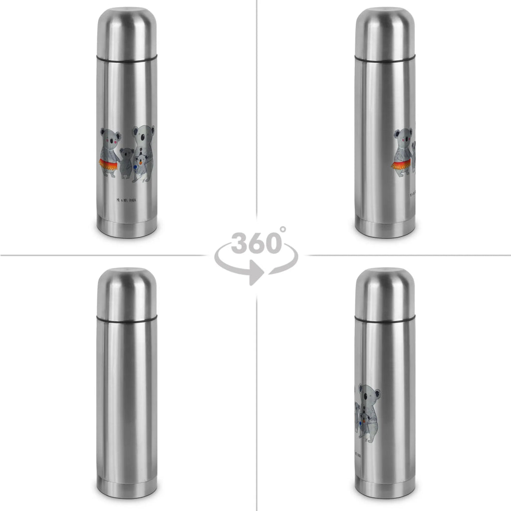 Thermos Flask Koala Family Thermoskanne, Familie, Vatertag, Muttertag, Bruder, Schwester, Mama, Papa, Oma, Opa, Geschwister, Koala, Koalas, Kinder, Familienleben, Family