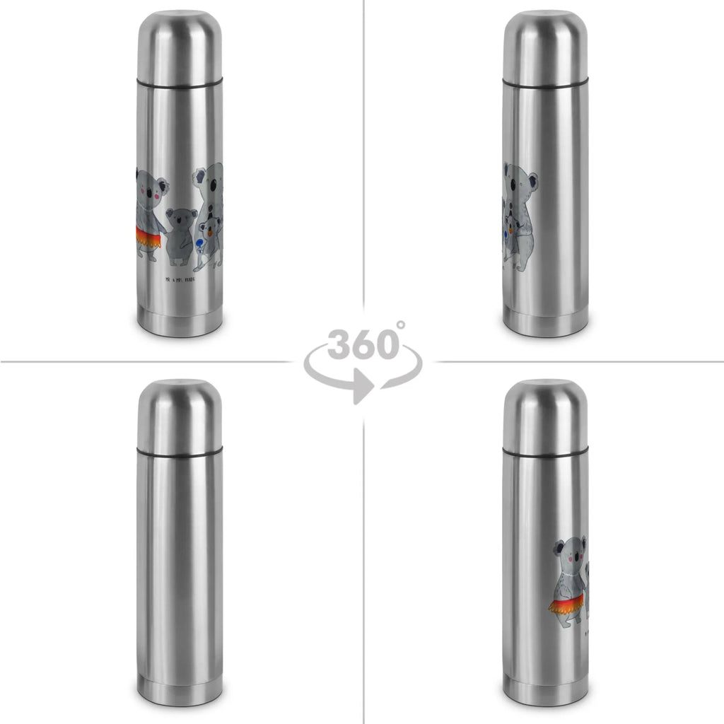 Thermos Flask Koala Family Thermoskanne, Familie, Vatertag, Muttertag, Bruder, Schwester, Mama, Papa, Oma, Opa, Geschwister, Koala, Koalas, Kinder, Familienleben, Family