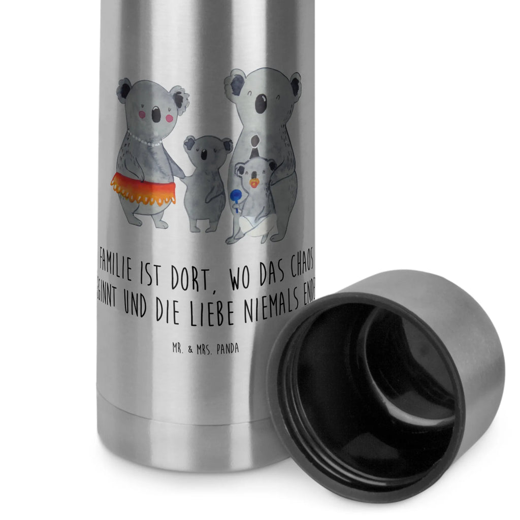 Thermos Flask Koala Family Thermoskanne, Familie, Vatertag, Muttertag, Bruder, Schwester, Mama, Papa, Oma, Opa, Geschwister, Koala, Koalas, Kinder, Familienleben, Family