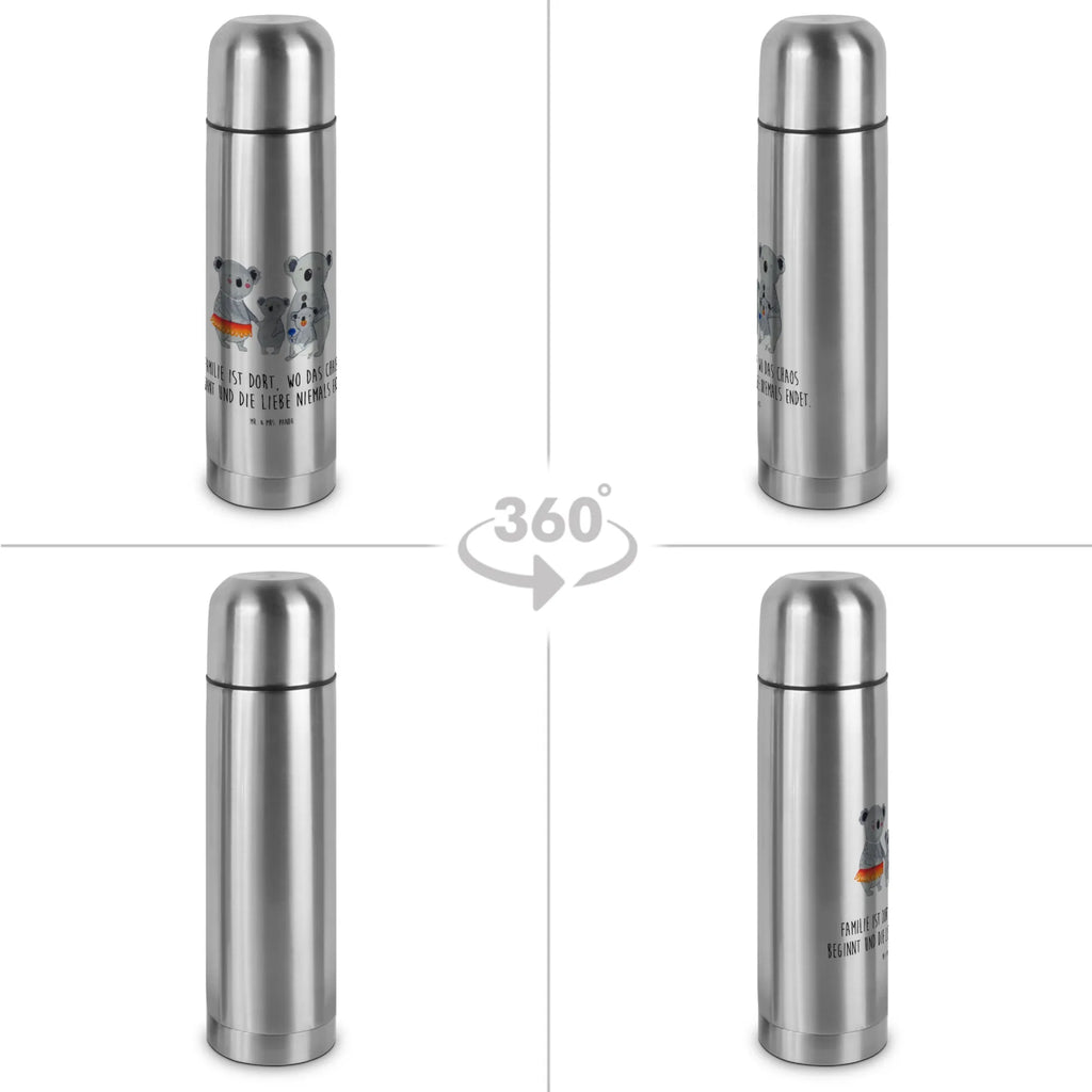 Thermos Flask Koala Family Thermoskanne, Familie, Vatertag, Muttertag, Bruder, Schwester, Mama, Papa, Oma, Opa, Geschwister, Koala, Koalas, Kinder, Familienleben, Family