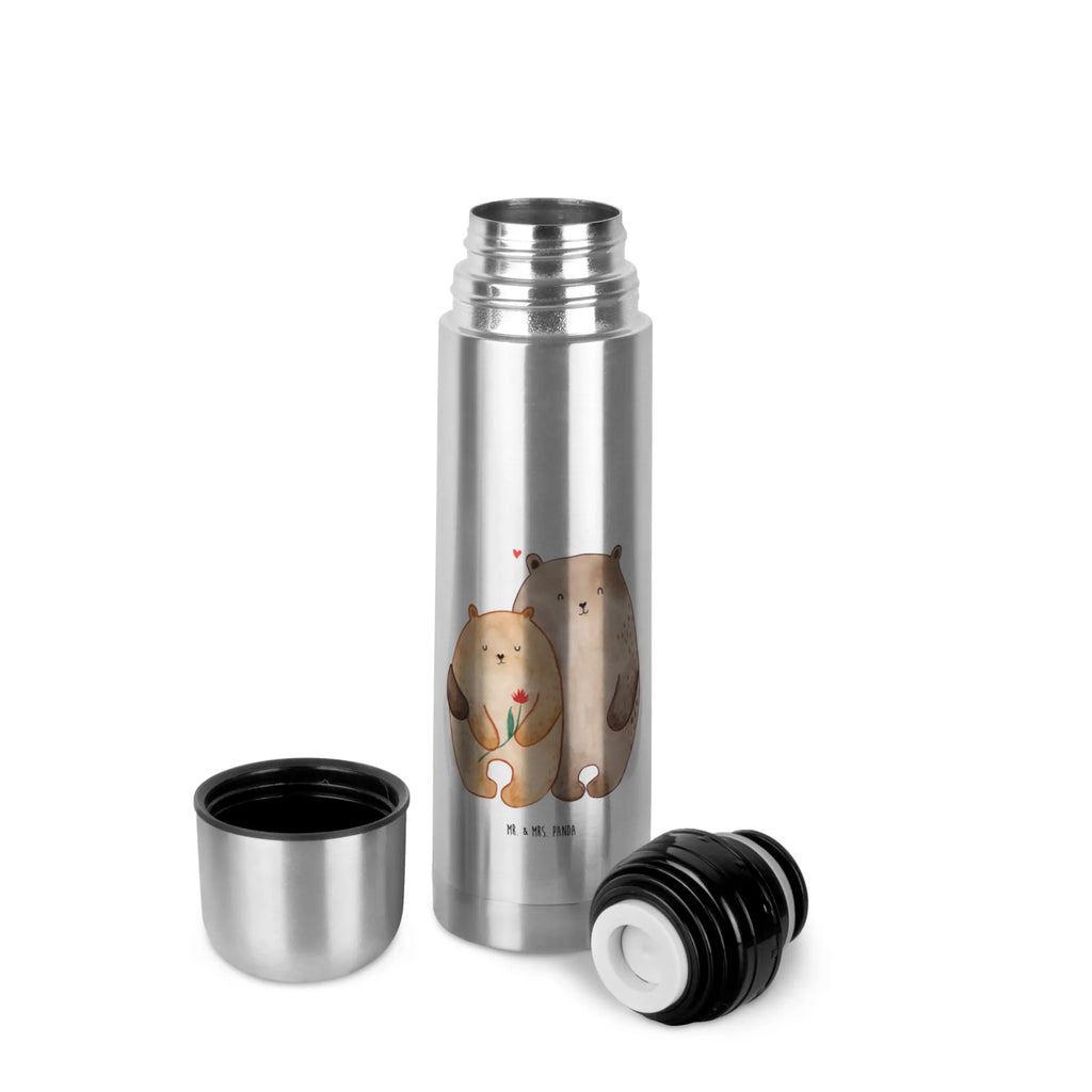 Thermos Flask Bears in love Thermoskanne, Liebe, Partner, Freund, Freundin, Ehemann, Ehefrau, Heiraten, Verlobung, Heiratsantrag, Liebesgeschenk, Jahrestag, Hocheitstag, Liebesbeweis, Verheiratet, Geschenk Freundin, Bär, Geschenk Freund, Bären, Verliebt, Geschenk Hochzeit, Hochzeitstag, Bärchen, Verlobt