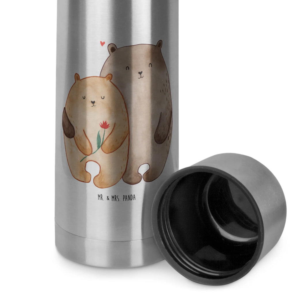 Thermos Flask Bears in love Thermoskanne, Liebe, Partner, Freund, Freundin, Ehemann, Ehefrau, Heiraten, Verlobung, Heiratsantrag, Liebesgeschenk, Jahrestag, Hocheitstag, Liebesbeweis, Verheiratet, Geschenk Freundin, Bär, Geschenk Freund, Bären, Verliebt, Geschenk Hochzeit, Hochzeitstag, Bärchen, Verlobt