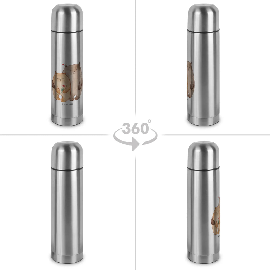 Thermos Flask Bears in love Thermoskanne, Liebe, Partner, Freund, Freundin, Ehemann, Ehefrau, Heiraten, Verlobung, Heiratsantrag, Liebesgeschenk, Jahrestag, Hocheitstag, Liebesbeweis, Verheiratet, Geschenk Freundin, Bär, Geschenk Freund, Bären, Verliebt, Geschenk Hochzeit, Hochzeitstag, Bärchen, Verlobt