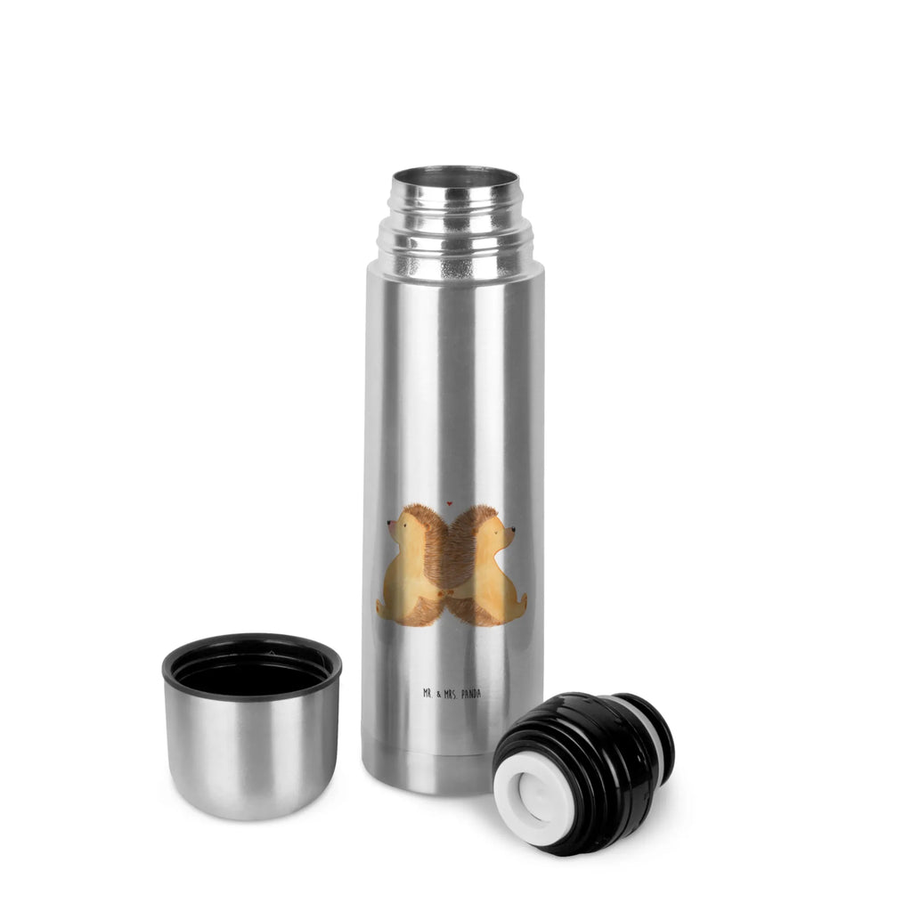Thermos Flask Hedgehogs holding hands Thermoskanne, Liebe, Partner, Freund, Freundin, Ehemann, Ehefrau, Heiraten, Verlobung, Heiratsantrag, Liebesgeschenk, Jahrestag, Hocheitstag, Liebesbeweis, Liebesbotschaft, Hochzeit, Hand in Hand, Lieblingsmensch, Love, Igel, Gemeinsamkeit, Igelliebe, Geschenk für zwei, große Liebe