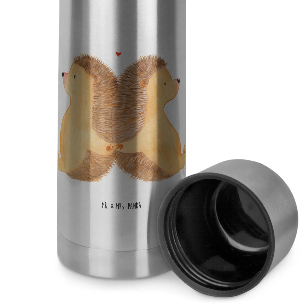 Thermos Flask Hedgehogs holding hands Thermoskanne, Liebe, Partner, Freund, Freundin, Ehemann, Ehefrau, Heiraten, Verlobung, Heiratsantrag, Liebesgeschenk, Jahrestag, Hocheitstag, Liebesbeweis, Liebesbotschaft, Hochzeit, Hand in Hand, Lieblingsmensch, Love, Igel, Gemeinsamkeit, Igelliebe, Geschenk für zwei, große Liebe