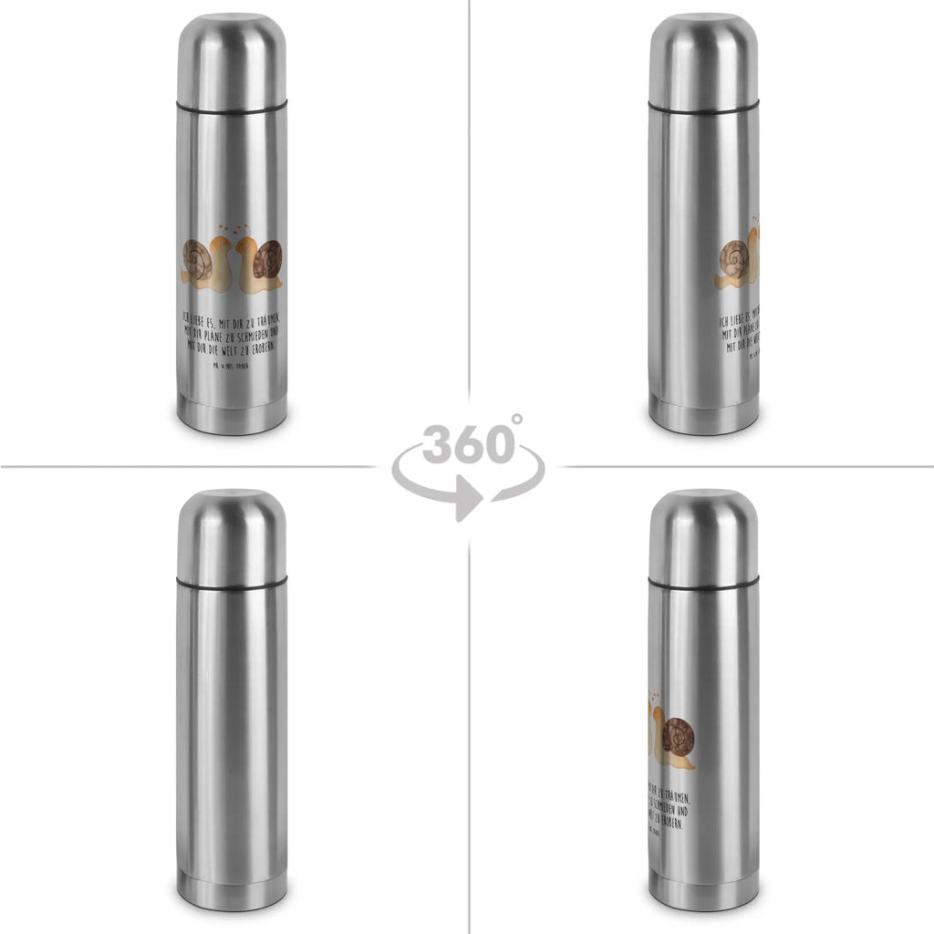 Thermos Flask Snails in love Thermoskanne, Liebe, Partner, Freund, Freundin, Ehemann, Ehefrau, Heiraten, Verlobung, Heiratsantrag, Liebesgeschenk, Jahrestag, Hocheitstag