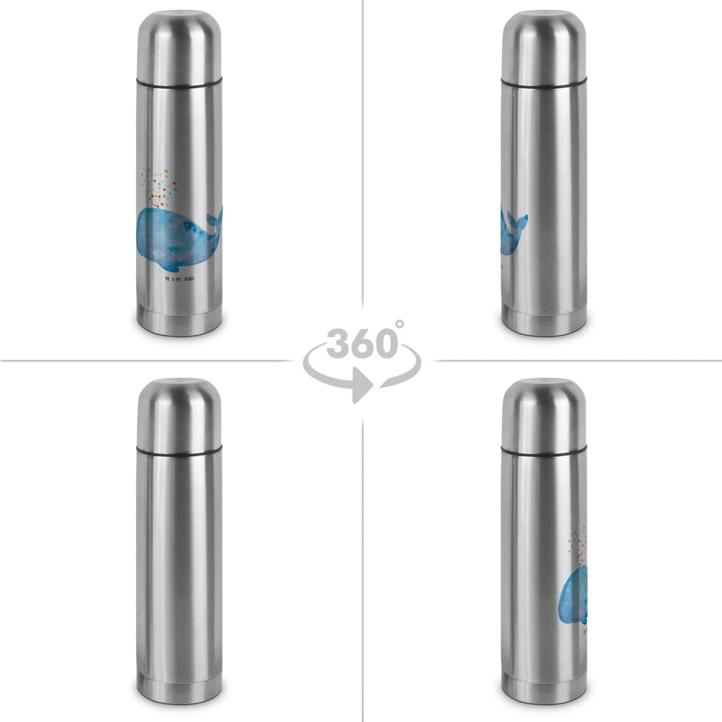 Thermos Flask whale confetti Thermoskanne, Meerestiere, Meer, Urlaub, Motivation, Konfetti, Diät, Abnehmen, Neuanfang, Geburtstag, Wale, Lebensabschnitt, Trennung, Wal, Neustart