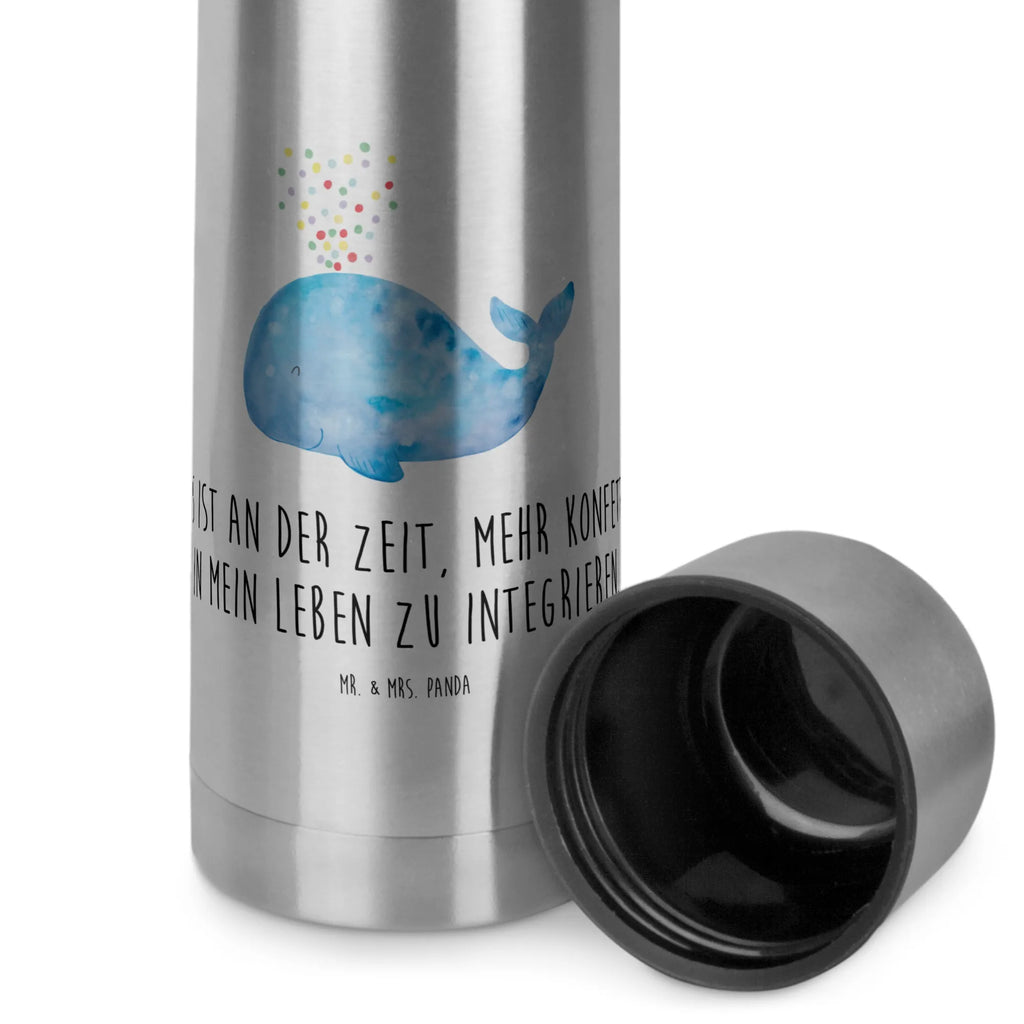 Thermos Flask whale confetti Thermoskanne, Meerestiere, Meer, Urlaub, Motivation, Konfetti, Diät, Abnehmen, Neuanfang, Geburtstag, Wale, Lebensabschnitt, Trennung, Wal, Neustart