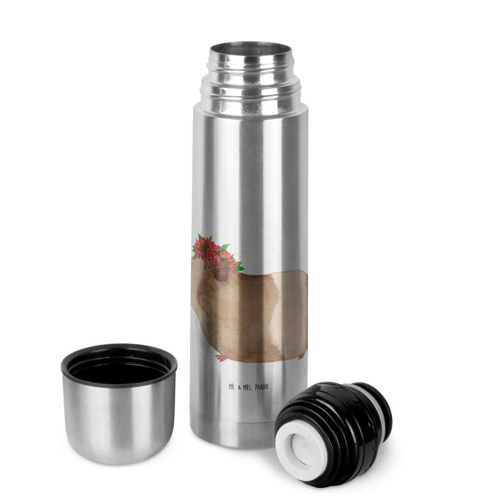 Thermos Flask Guinea pig wisdom Thermoskanne, Tiermotive, Gute Laune, lustige Sprüche, Tiere, Motivation, Realität, Spruch, Blumenkind, Wunderland, Meerschweinchen, Wunder, Meeries, Meerie, Weisheit