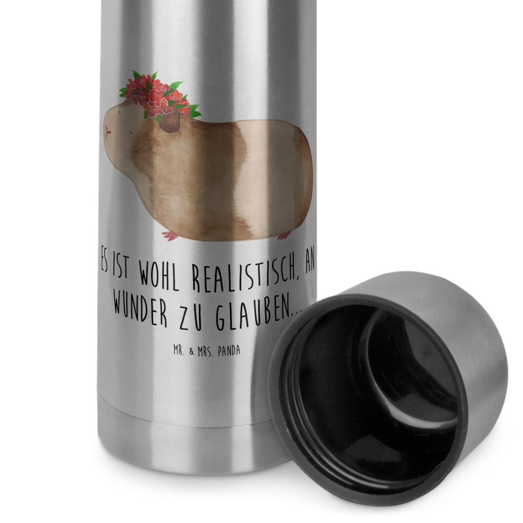 Thermos Flask Guinea pig wisdom Thermoskanne, Tiermotive, Gute Laune, lustige Sprüche, Tiere, Motivation, Realität, Spruch, Blumenkind, Wunderland, Meerschweinchen, Wunder, Meeries, Meerie, Weisheit