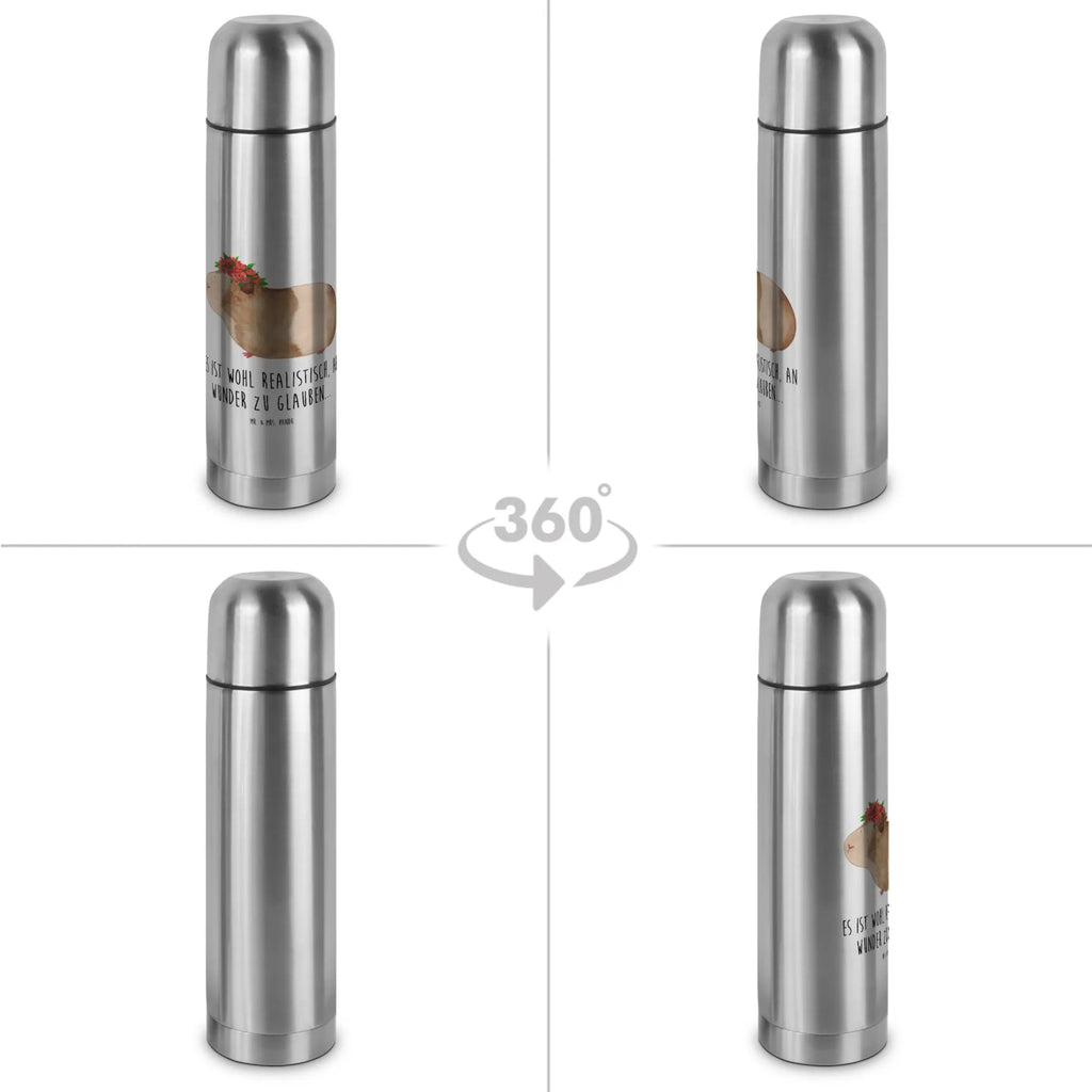 Thermos Flask Guinea pig wisdom Thermoskanne, Tiermotive, Gute Laune, lustige Sprüche, Tiere, Motivation, Realität, Spruch, Blumenkind, Wunderland, Meerschweinchen, Wunder, Meeries, Meerie, Weisheit