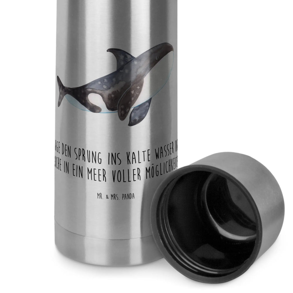 Thermos Flask Orca Thermoskanne, Meerestiere, Meer, Urlaub, Arbeit, Killerwal, Möglichkeiten, Orca, Motivation, Wal, Neustart, Orcas, Selbstliebe, Büro, Startup