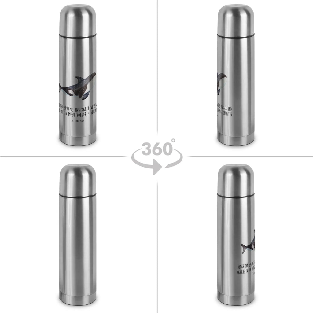 Thermos Flask Orca Thermoskanne, Meerestiere, Meer, Urlaub, Arbeit, Killerwal, Möglichkeiten, Orca, Motivation, Wal, Neustart, Orcas, Selbstliebe, Büro, Startup