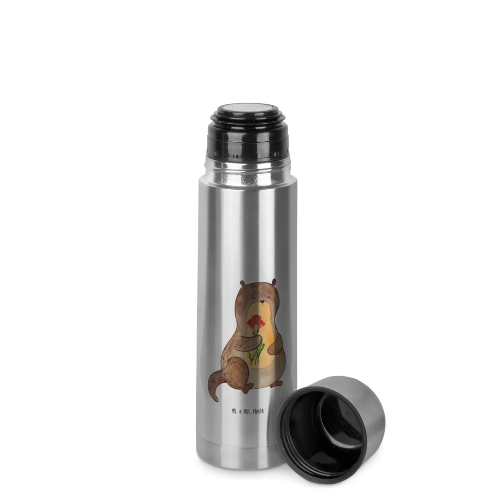 Thermos Flask otter Bunch of flowers Thermoskanne, Otter, Fischotter, Seeotter, Otter Seeotter See Otter
