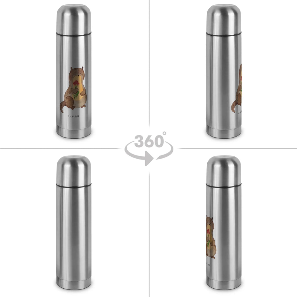 Thermos Flask otter Bunch of flowers Thermoskanne, Otter, Fischotter, Seeotter, Otter Seeotter See Otter