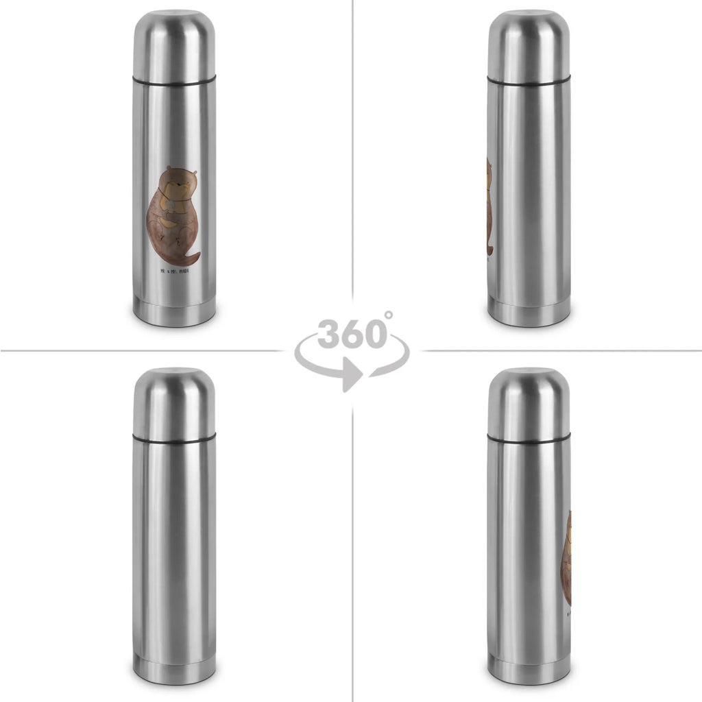 Thermos Flask otter shell Thermoskanne, Otter, Fischotter, Seeotter, träumen, Motivation, Tagträumen, grübeln, Büro, Otterliebe