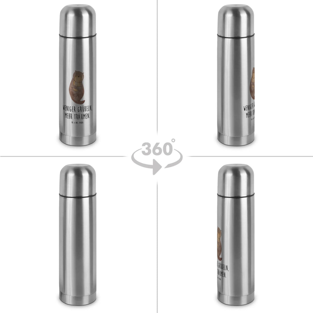 Thermos Flask otter shell Thermoskanne, Otter, Fischotter, Seeotter, träumen, Motivation, Tagträumen, grübeln, Büro, Otterliebe