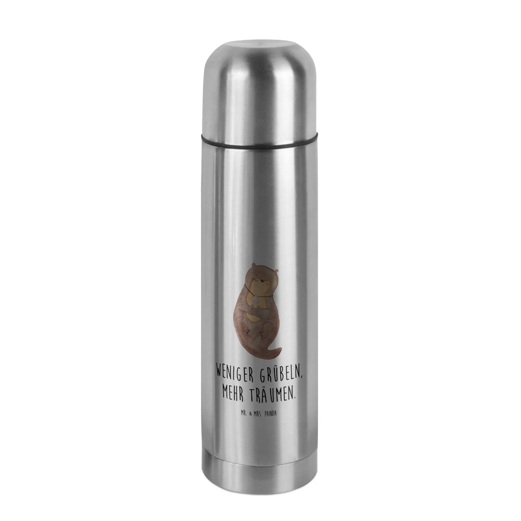 Thermos Flask otter shell Thermoskanne, Otter, Fischotter, Seeotter, träumen, Motivation, Tagträumen, grübeln, Büro, Otterliebe