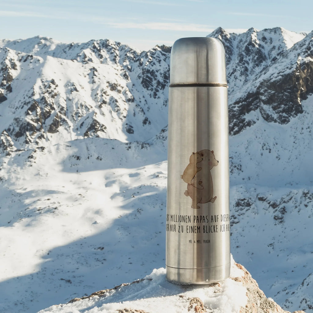 Thermos Flask Papa Bear Thermoskanne, Familie, Vatertag, Muttertag, Bruder, Schwester, Mama, Papa, Oma, Opa, Vater, Geburtstag, Geschenk, Papi, Onkel, Vati