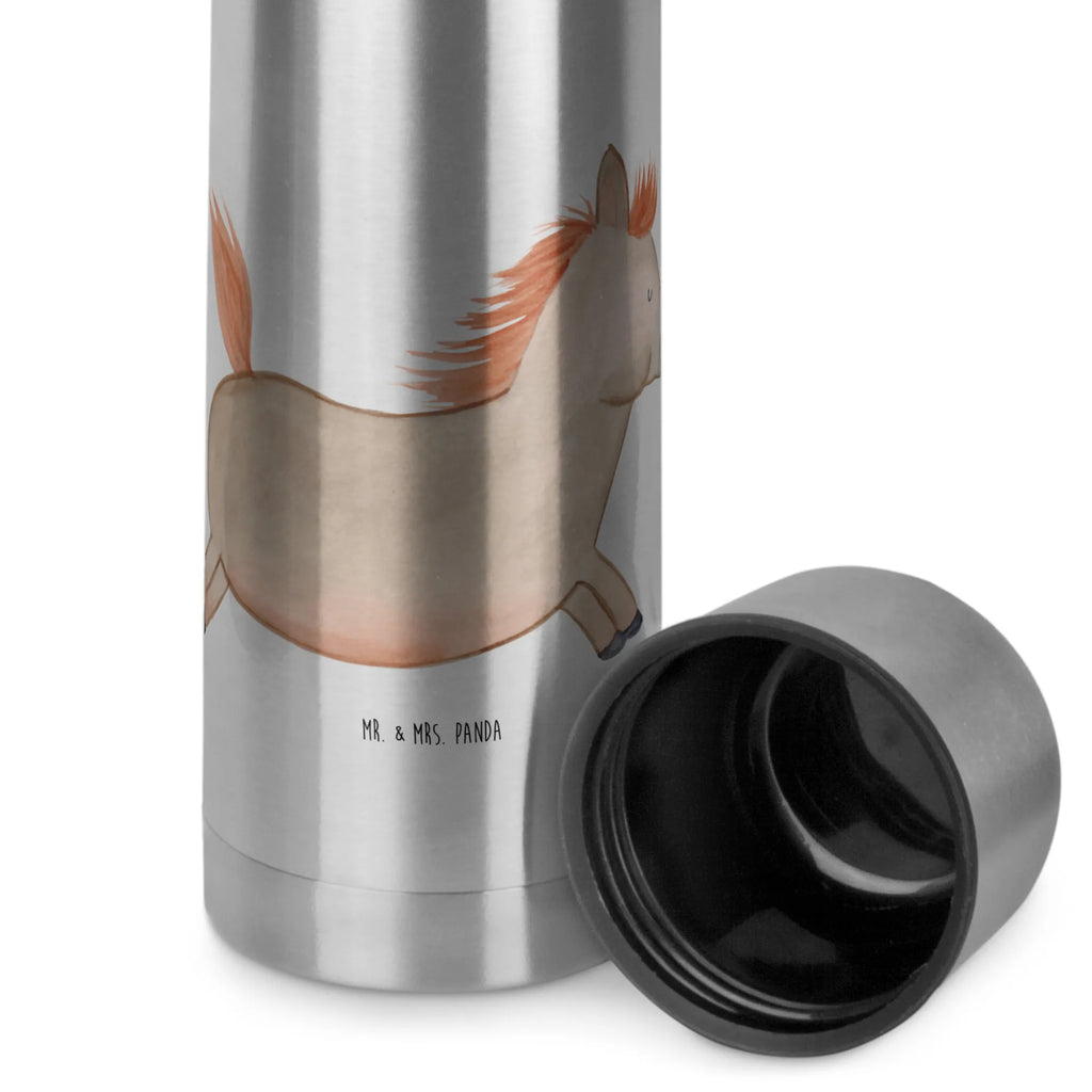 Thermos Flask Horse Jump Thermoskanne, Bauernhof, Hoftiere, Landwirt, Landwirtin, Pferd, Pony, Pferde, Stall, Pferdestall, ausreiten, reiten, Pferdebesitzer