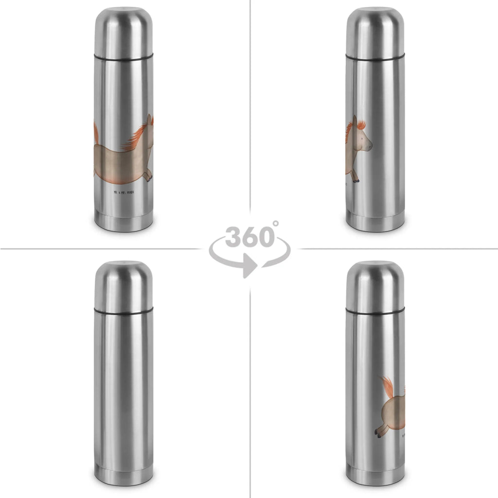 Thermos Flask Horse Jump Thermoskanne, Bauernhof, Hoftiere, Landwirt, Landwirtin, Pferd, Pony, Pferde, Stall, Pferdestall, ausreiten, reiten, Pferdebesitzer