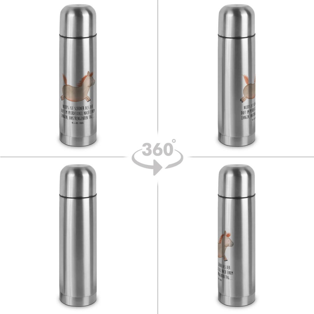 Thermos Flask Horse Jump Thermoskanne, Bauernhof, Hoftiere, Landwirt, Landwirtin, Pferd, Pony, Pferde, Stall, Pferdestall, ausreiten, reiten, Pferdebesitzer