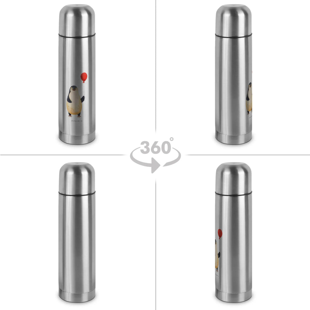 Thermos Flask Penguin balloon Thermoskanne, Pinguin, beste Freundin, Lebenslust, Geschenkidee, neues Leben, Motivation, Geschenk Freundin, Glück, Tagträume, Neustart, Pinguine, Liebe, Luftballon