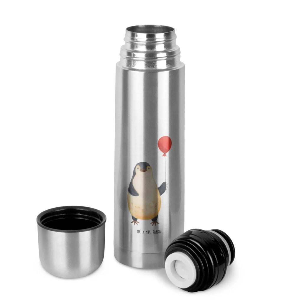 Thermos Flask Penguin balloon Thermoskanne, Pinguin, beste Freundin, Lebenslust, Geschenkidee, neues Leben, Motivation, Geschenk Freundin, Glück, Tagträume, Neustart, Pinguine, Liebe, Luftballon