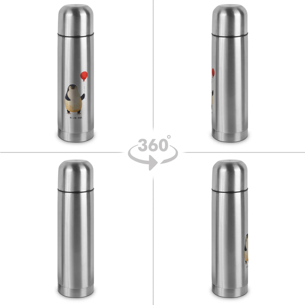 Thermos Flask Penguin balloon Thermoskanne, Pinguin, beste Freundin, Lebenslust, Geschenkidee, neues Leben, Motivation, Geschenk Freundin, Glück, Tagträume, Neustart, Pinguine, Liebe, Luftballon