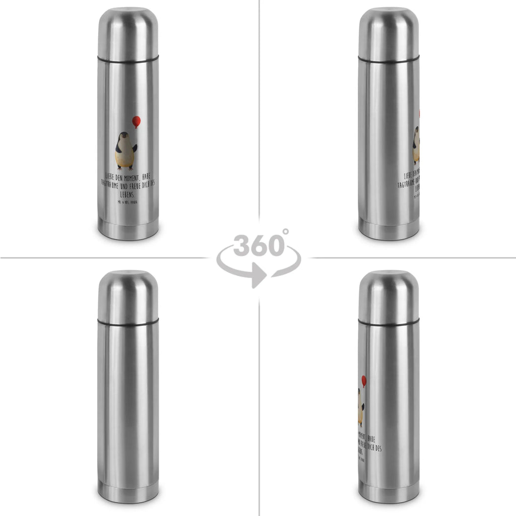 Thermos Flask Penguin balloon Thermoskanne, Pinguin, beste Freundin, Lebenslust, Geschenkidee, neues Leben, Motivation, Geschenk Freundin, Glück, Tagträume, Neustart, Pinguine, Liebe, Luftballon