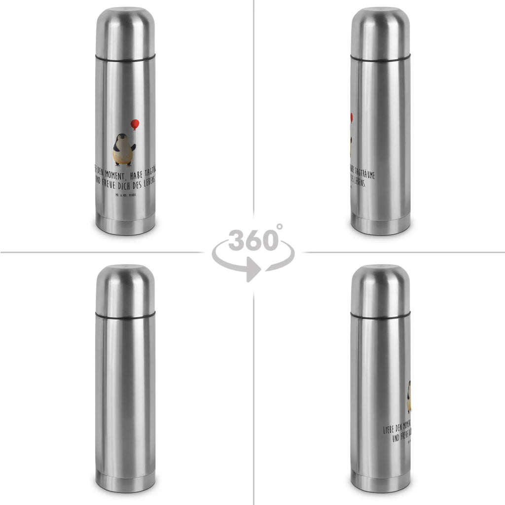 Thermos Flask Penguin balloon Thermoskanne, Pinguin, beste Freundin, Lebenslust, Geschenkidee, neues Leben, Motivation, Geschenk Freundin, Glück, Tagträume, Neustart, Pinguine, Liebe, Luftballon