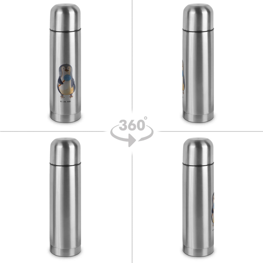 Thermos Flask Penguin lollipop Thermoskanne, Pinguin, Süßigkeiten, Ganove, Rabauke, Blödsinn, Spruch, Rebell, Gauner, Pinguine, Lolli
