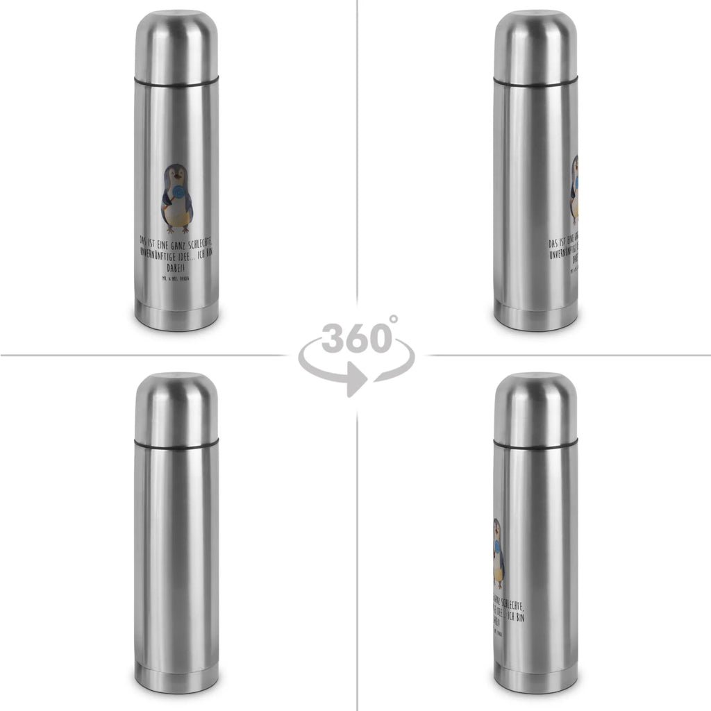 Thermos Flask Penguin lollipop Thermoskanne, Pinguin, Süßigkeiten, Ganove, Rabauke, Blödsinn, Spruch, Rebell, Gauner, Pinguine, Lolli