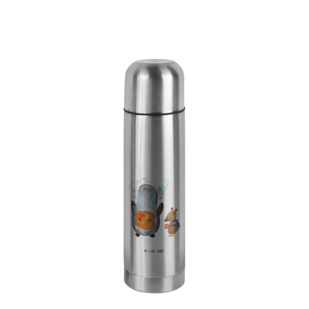 Thermos Flask Penguin & Mouse Hiker Thermoskanne, Pinguin, Roadtrip, Ausflug, Pinguine, Wanderlust, Abenteurer, wandern, Abenteuer