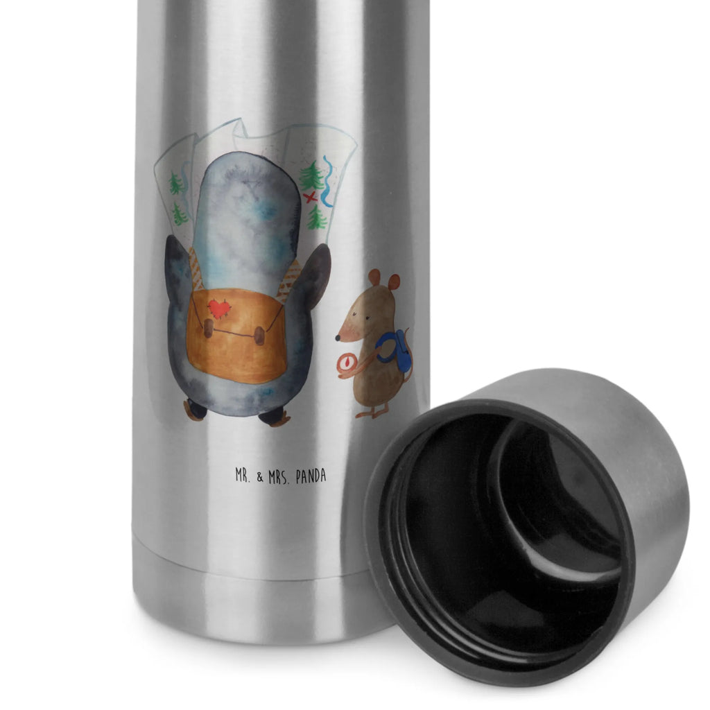 Thermos Flask Penguin & Mouse Hiker Thermoskanne, Pinguin, Roadtrip, Ausflug, Pinguine, Wanderlust, Abenteurer, wandern, Abenteuer