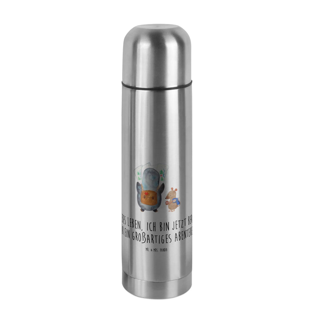 Thermos Flask Penguin & Mouse Hiker Thermoskanne, Pinguin, Roadtrip, Ausflug, Pinguine, Wanderlust, Abenteurer, wandern, Abenteuer