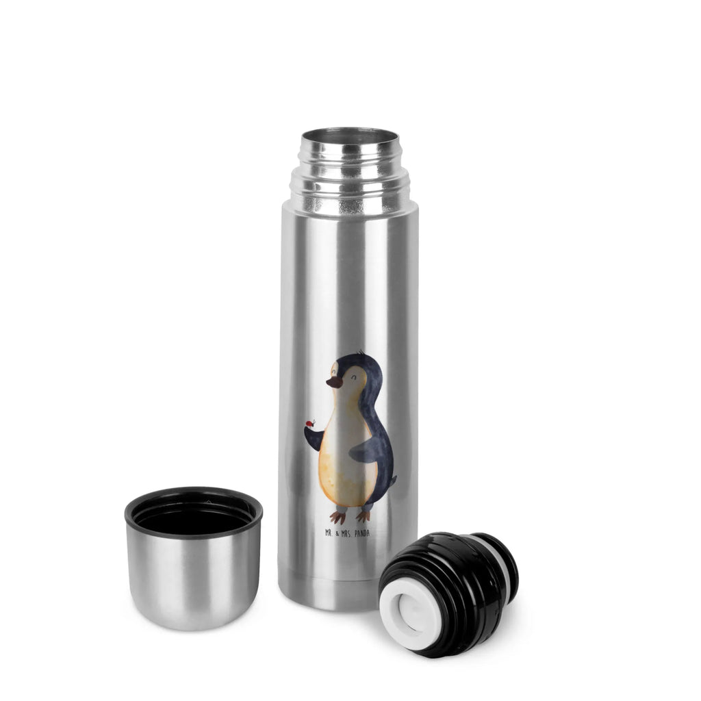 Thermos Flask Penguin ladybug Thermoskanne, Pinguin, Freude, Liebe, Glück, Marienkäfer, Pinguine, Lebensfreude, Wunder