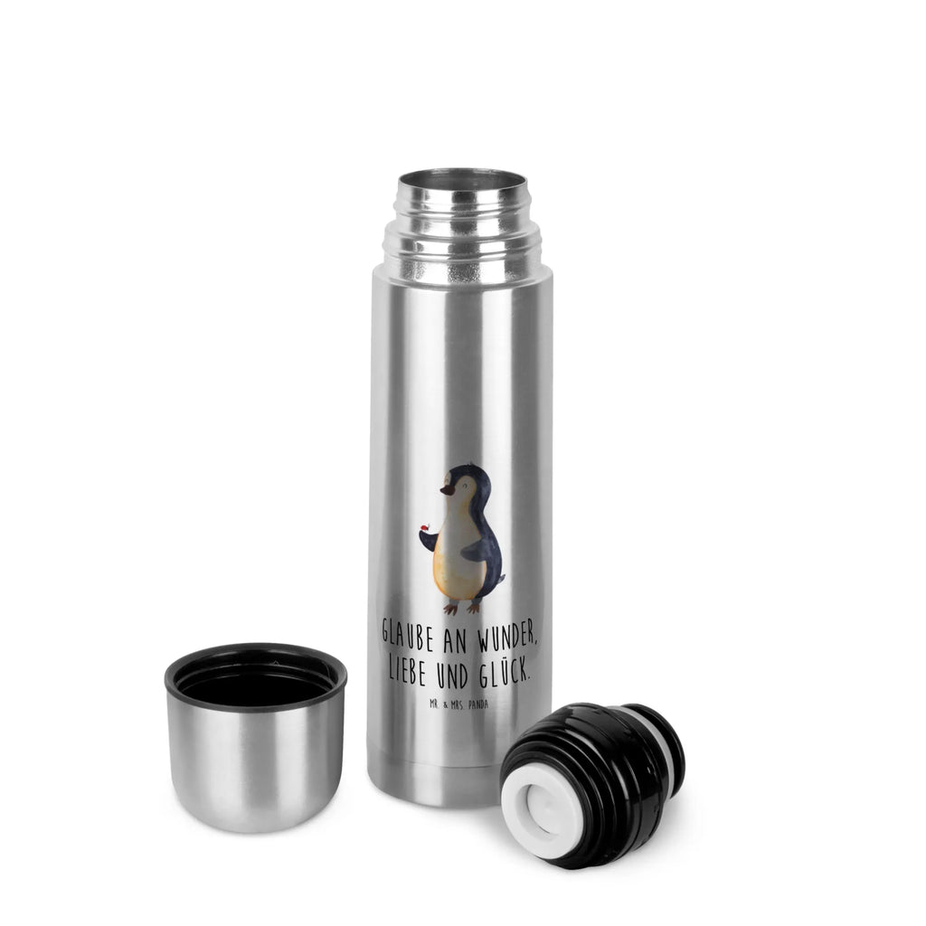Thermos Flask Penguin ladybug Thermoskanne, Pinguin, Freude, Liebe, Glück, Marienkäfer, Pinguine, Lebensfreude, Wunder