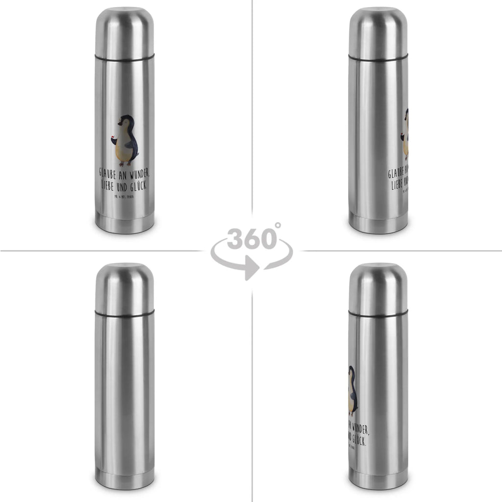 Thermos Flask Penguin ladybug Thermoskanne, Pinguin, Freude, Liebe, Glück, Marienkäfer, Pinguine, Lebensfreude, Wunder