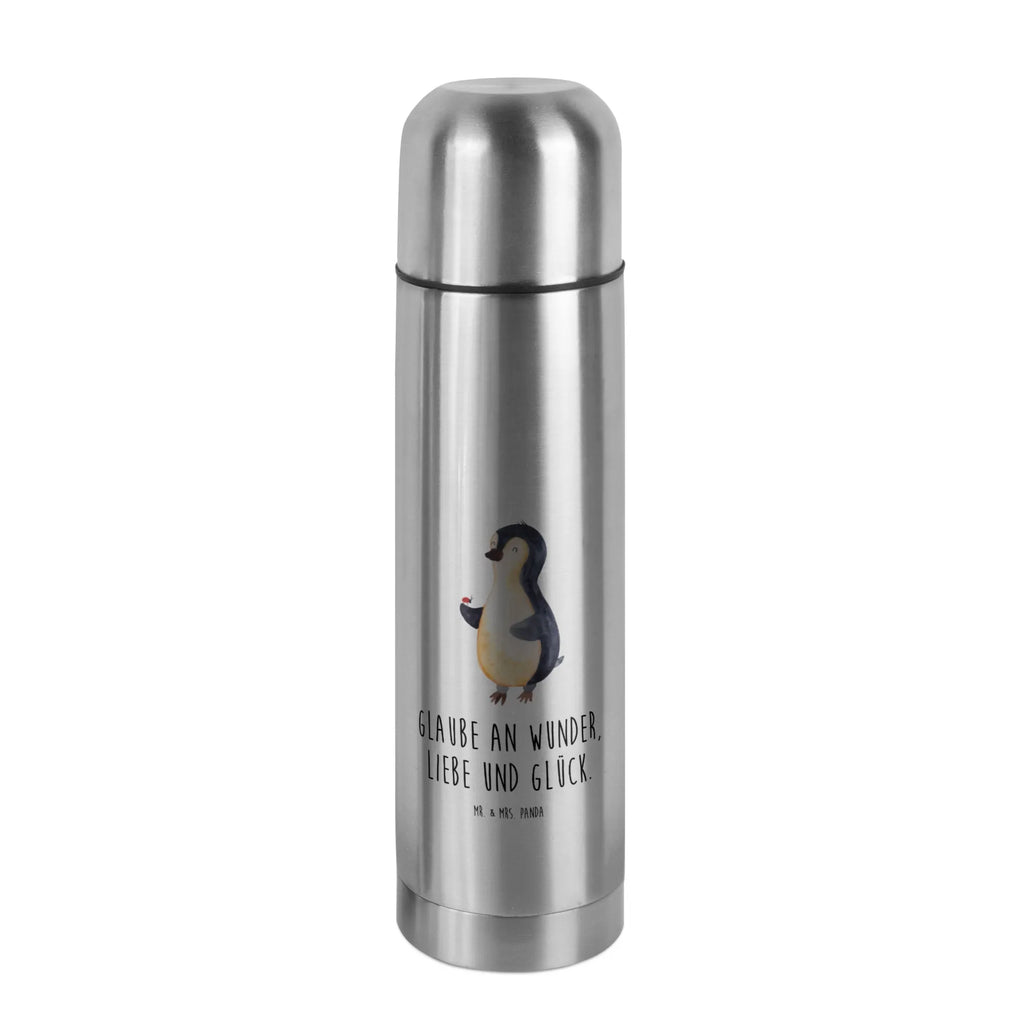 Thermos Flask Penguin ladybug Thermoskanne, Pinguin, Freude, Liebe, Glück, Marienkäfer, Pinguine, Lebensfreude, Wunder