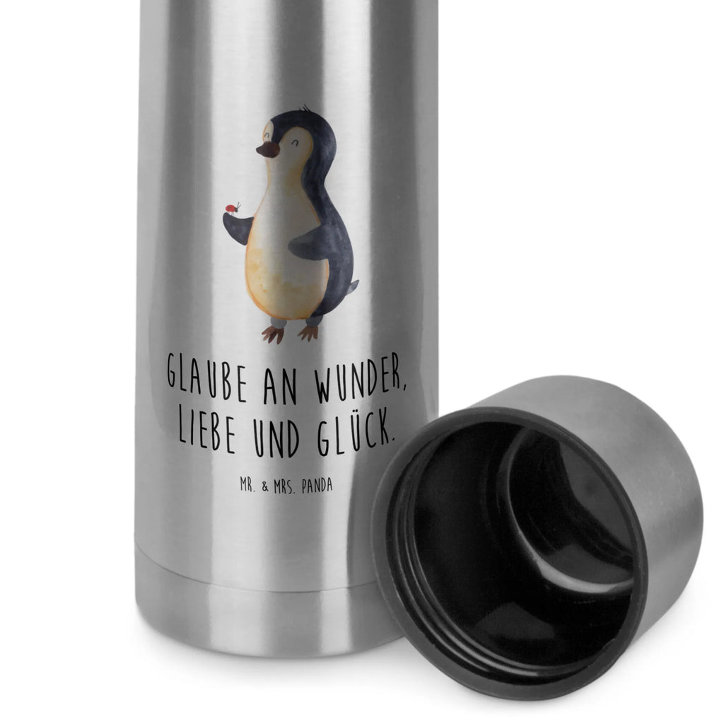 Thermos Flask Penguin ladybug Thermoskanne, Pinguin, Freude, Liebe, Glück, Marienkäfer, Pinguine, Lebensfreude, Wunder