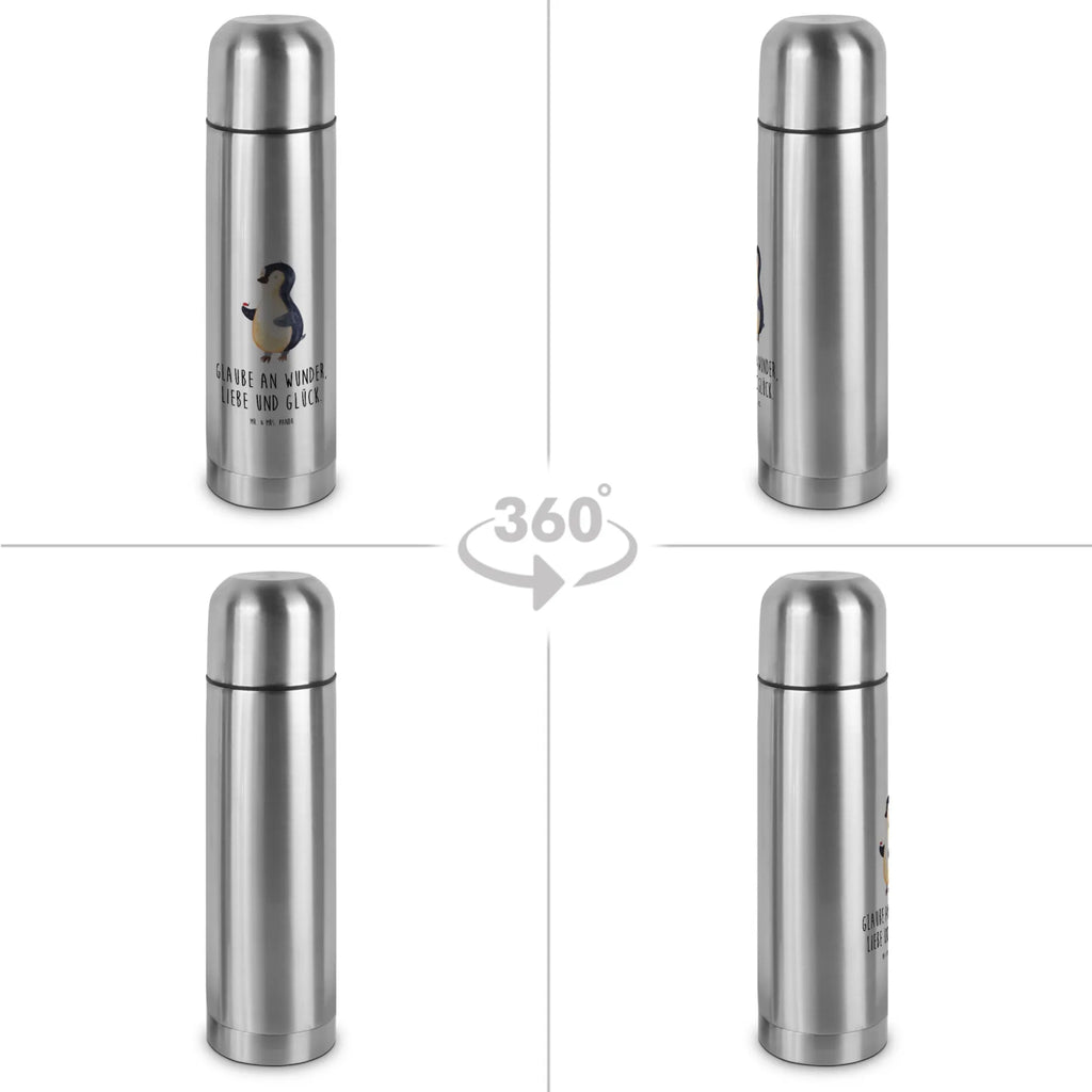 Thermos Flask Penguin ladybug Thermoskanne, Pinguin, Freude, Liebe, Glück, Marienkäfer, Pinguine, Lebensfreude, Wunder