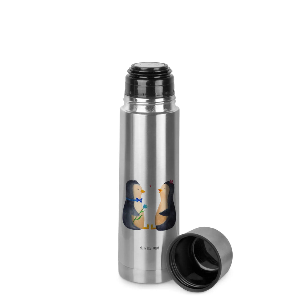 Thermos Flask Penguin pair Thermoskanne, Pinguin, Liebesgeschenk, Hochzeit, Pinguine, Liebesbeweis, Verlobung, Traumpaar, Liebe, Jahrestag, große Liebe, Liebespaar, Hochzeitsgeschenk, Hochzeitstag