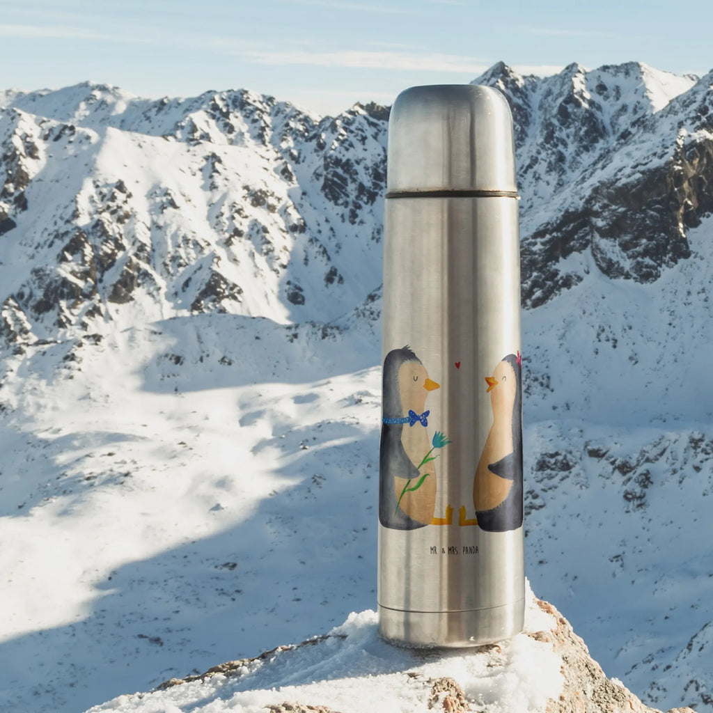 Thermos Flask Penguin pair Thermoskanne, Pinguin, Liebesgeschenk, Hochzeit, Pinguine, Liebesbeweis, Verlobung, Traumpaar, Liebe, Jahrestag, große Liebe, Liebespaar, Hochzeitsgeschenk, Hochzeitstag