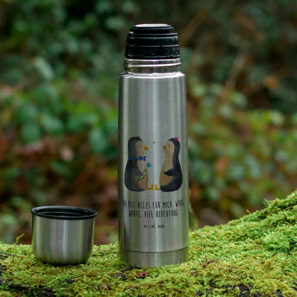 Thermos Flask Penguin pair Thermoskanne, Pinguin, Liebesgeschenk, Hochzeit, Pinguine, Liebesbeweis, Verlobung, Traumpaar, Liebe, Jahrestag, große Liebe, Liebespaar, Hochzeitsgeschenk, Hochzeitstag